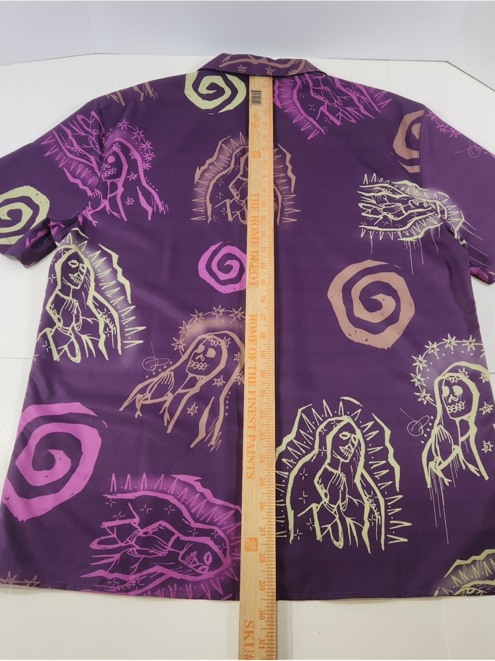 PacSun Med North Star camp shirt lightweight retro design abstract spirals - Picture 3 of 6
